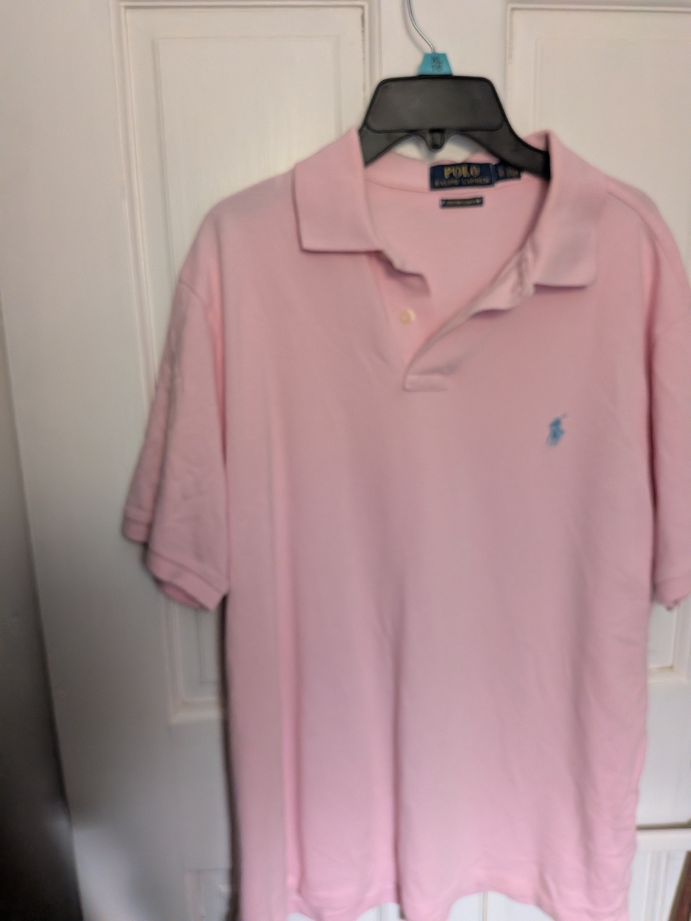 Polo by Ralph Lauren Light Pink Short-Sleeve Polo Slim Sz L
